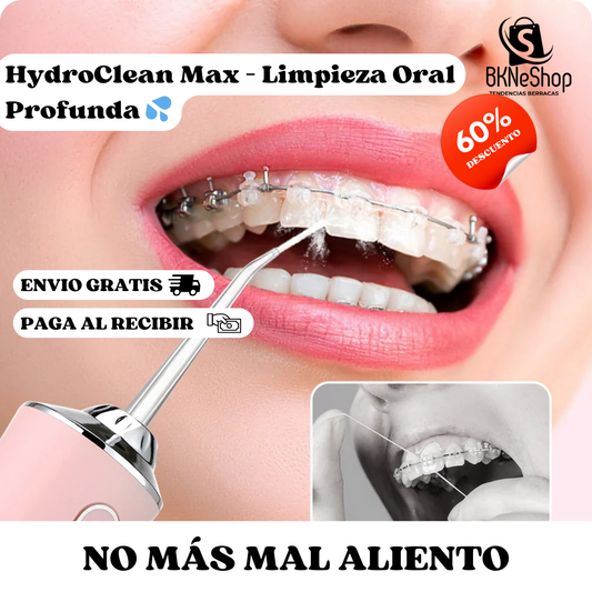 HYDROCLEAN MAX – LIMPIEZA ORAL PROFUNDA 💦 DESPÍDETE DE LA PLACA Y MANTÉN UNA BOCA FRESCA TODO EL DÍA.